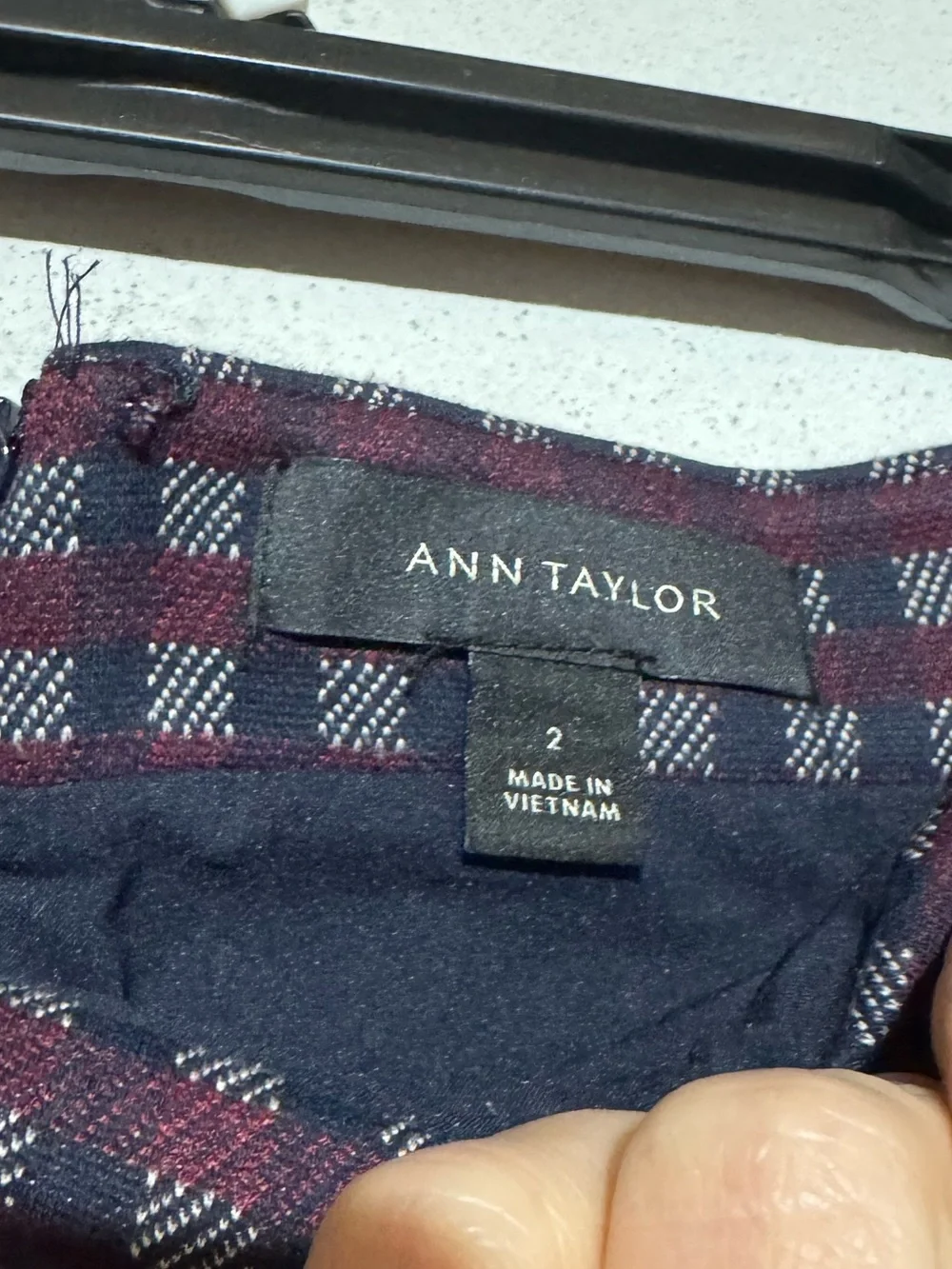 Ann Taylor Plaid Pencil Skirt Size 2 Peplum Office Career Fall Holiday Stretch